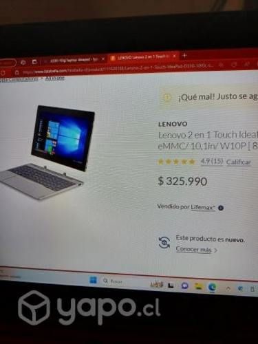IdeaPad 2 en 1 (puede quedar como tablet)