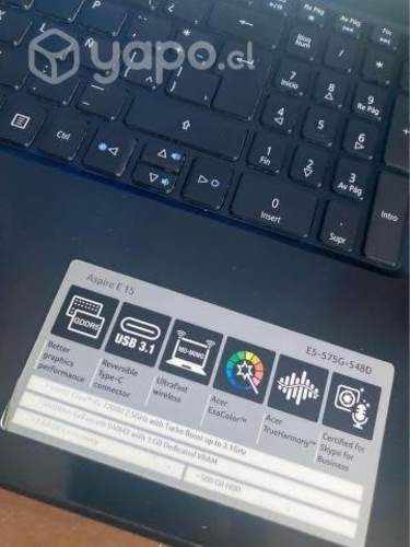 Notebook Acer Intel core 5 7200V 2,5 a 3,1 Ghz tur