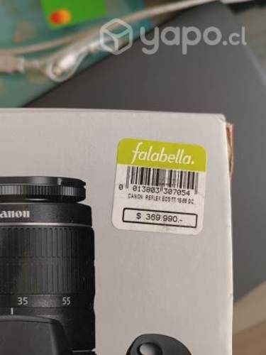 Cámara fotográfica canon Eos rebel 17