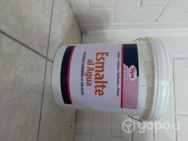 Tinetas marca Sipa Esmalte Al Agua Color Blanco Se