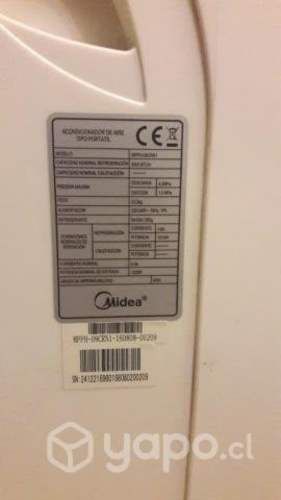 Aire acondicionado portátil 9000BTU Midea