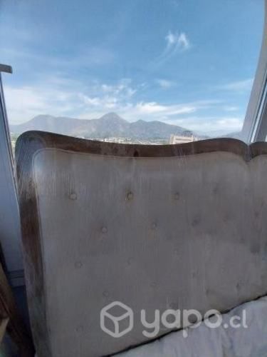 Respaldo King, colgante, lino crudo y madera 90mil