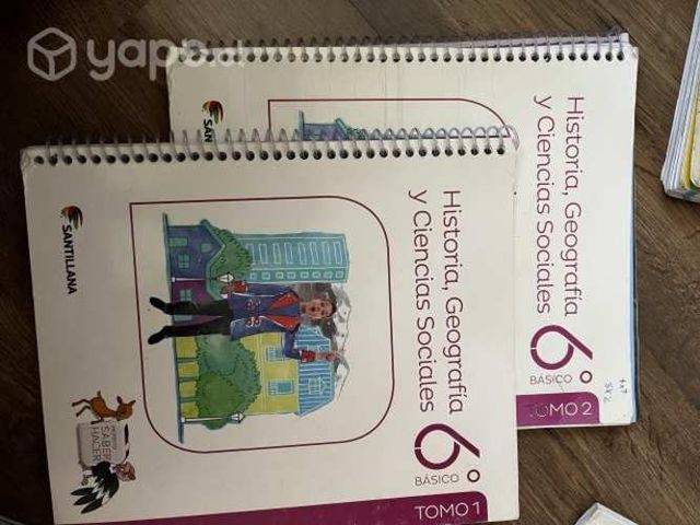 Libros de historia de 6 básico Santillana