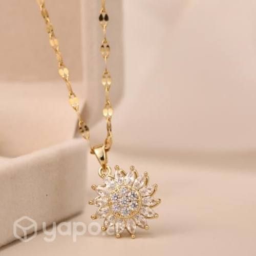 Collar giratorio de girasol de acero inoxidable