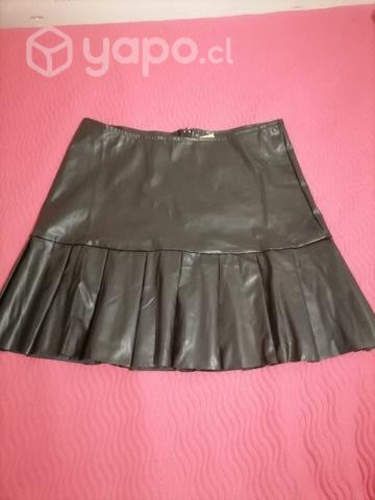 Mini falda eco cuero