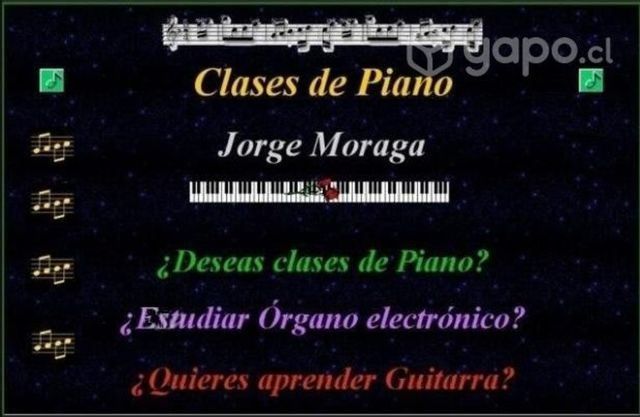 Clases piano, guitarra, órgano electrónico