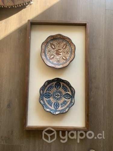 Cuadro de platos de cerámica
