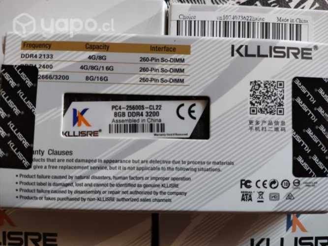 Memoria Ram 3200 mhz de 8 gb para intell sodimm