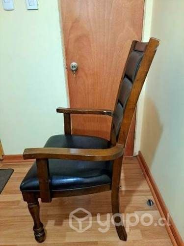 SITIAL de cuero con madera