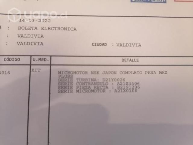 Kit micromotor nsk panamax plus, japon