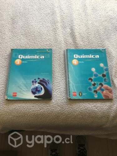 Libros quimica 3° y 4° medio editorial SM
