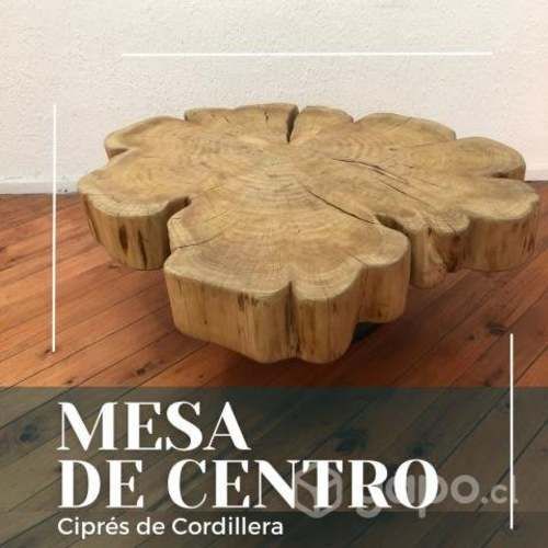 Mesa de centro rodela ciprés