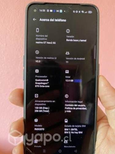 Teléfono Realme GT Neo2 5G