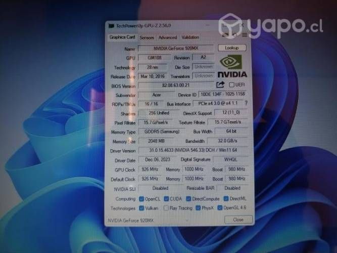 Notebook Acer i3 7th