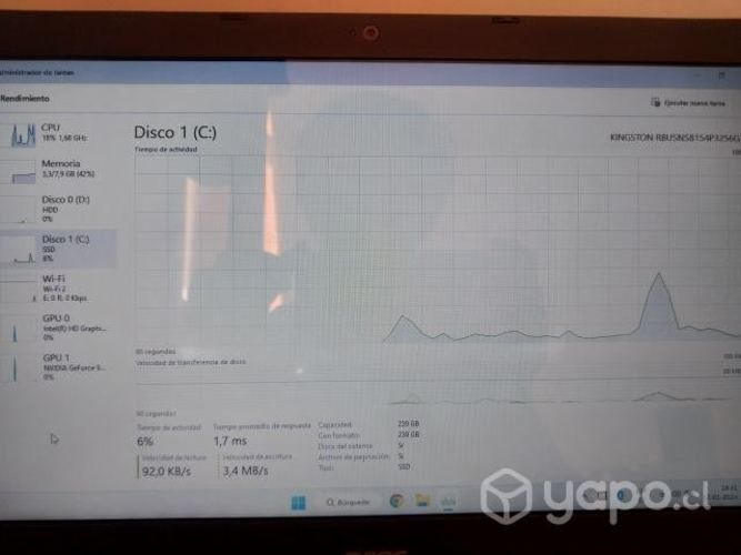 Notebook Acer i3 7th