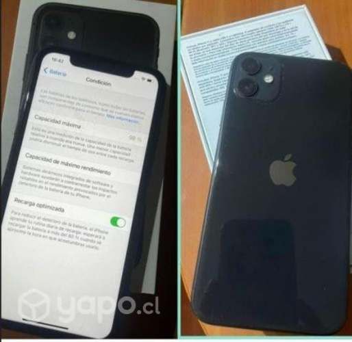 Iphone 11 black 64 gb 98% bateria en su caja