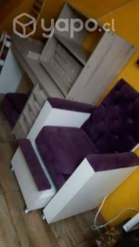 Sillón de pedicura morado