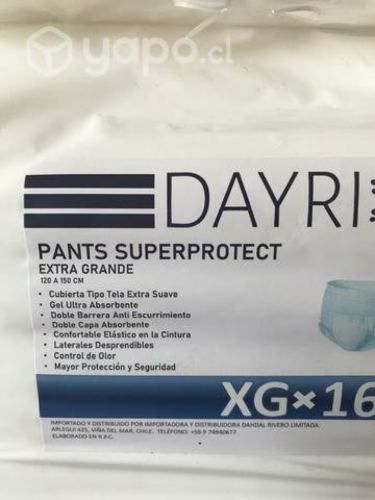 Pañales Pants Adultos Superprotect Dayri XG 16 uds