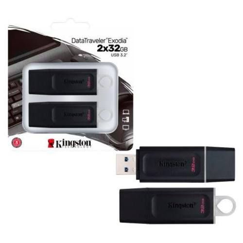 Pack 2 Pendrive USB 3.2 32GB Kingston MAC Windows