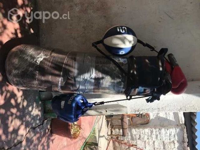 Saco de box + pera loca + guantes + cabezal