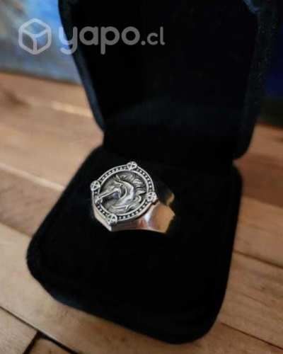 Anillo ajustab de caballo de plata tailandesa S925