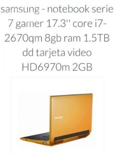 Notebook Samsung serie 7 gamer 17,3 core