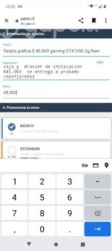 Tarjeta gráfica gaming GTX1050 2g Ram