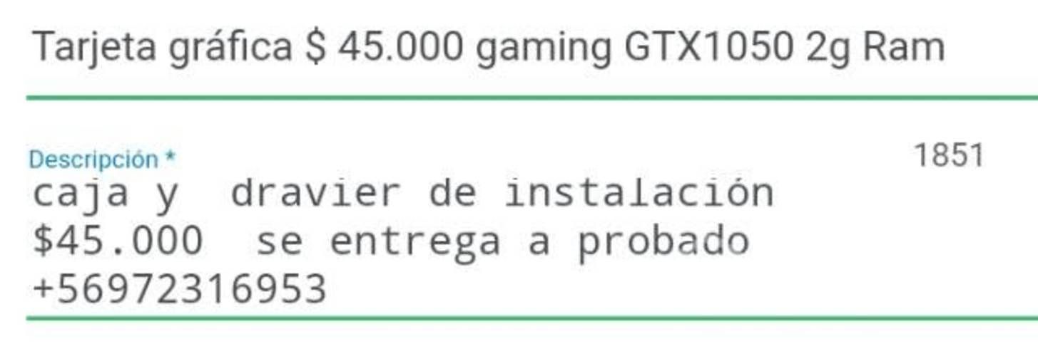 Tarjeta gráfica gaming GTX1050 2g Ram