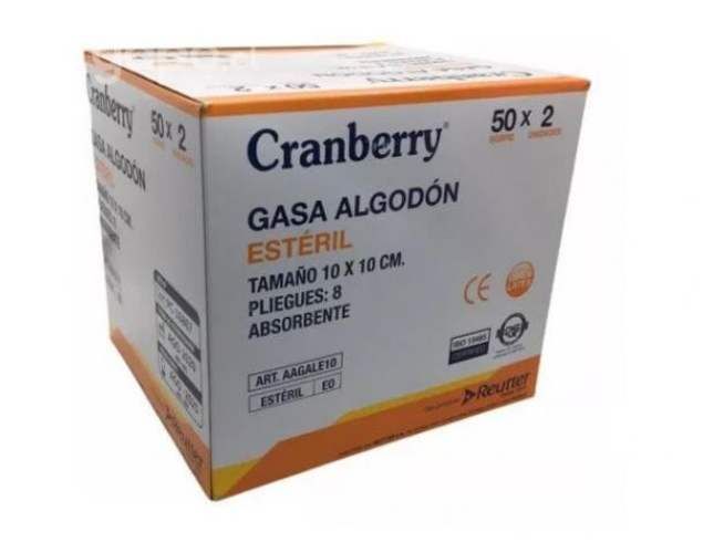 Caja Gasa de Algodón Estéril Tamaño 10x10 cm