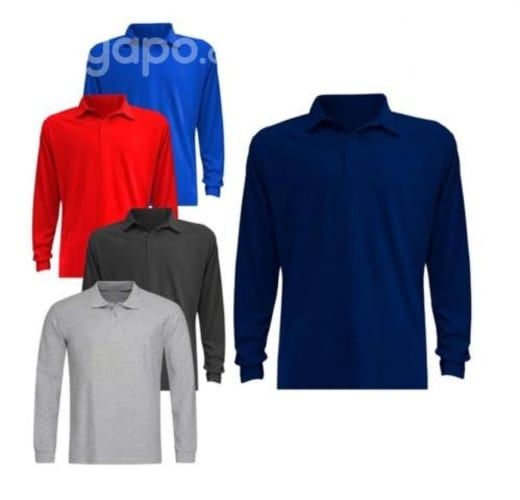 Poleras pique manga larga