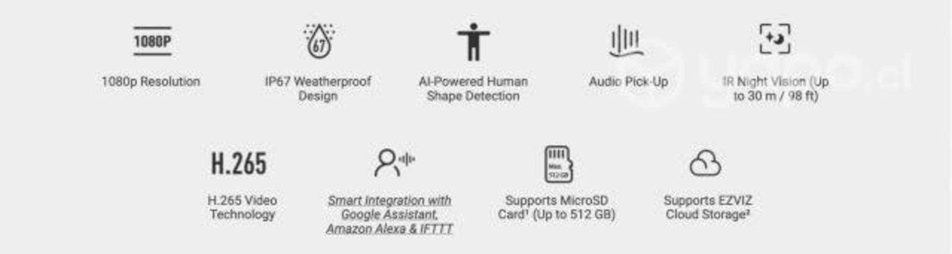 Cámara wifi ezviz h3c 2mp