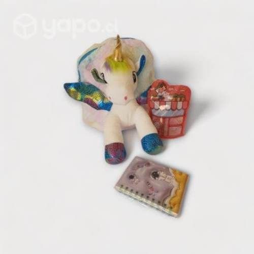 Mochila de unicornio rosado + set de accesorios