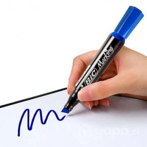 Marcador Permanente Bic Plumon Color Azul Set de 1