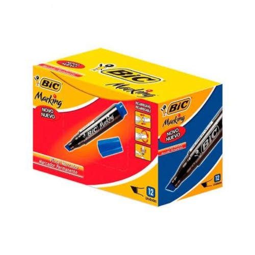 Marcador Permanente Bic Plumon Color Azul Set de 1