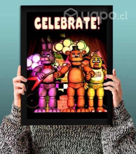 CUADROS ROBLOX, MINECRAFT Y FNAF 34x45 cm