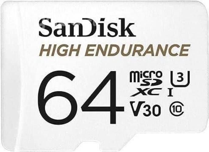 MicroSD Sandisk High Endurance 64GB 100Mb/s C10, V