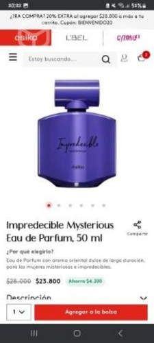 Perfume esika 50 ml + esmalte de uñas