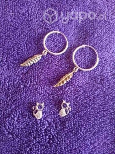 2 par aros plata nuevos
