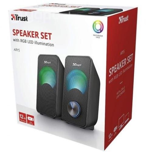 Parlante Usb Subwoofer Gamer 2.0 Trust Arys RGB