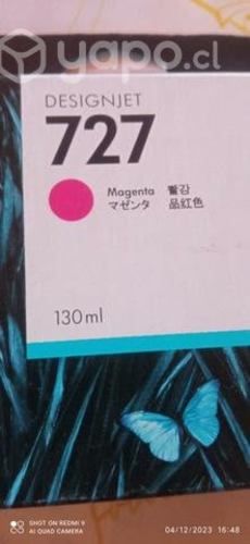 Tinta HP 727 Magenta original de 130ml