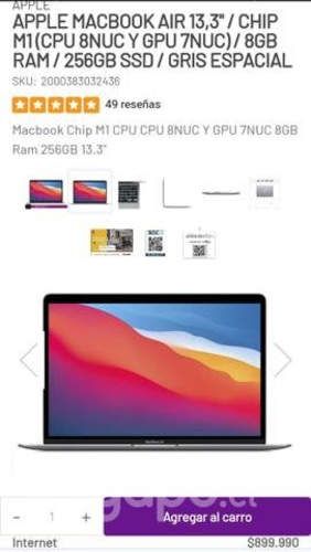 MACBOOK AIR Apple 13,3&quot;/Chip M1