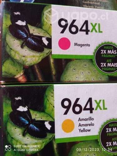 Tintas HP 964xl colores originales de alta