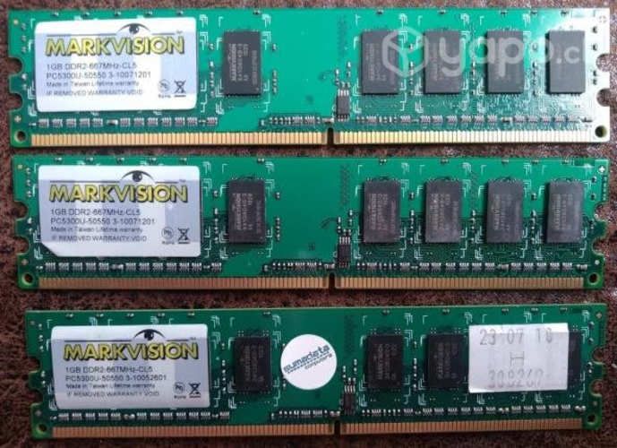 Memorias para PC y Notebook usadas