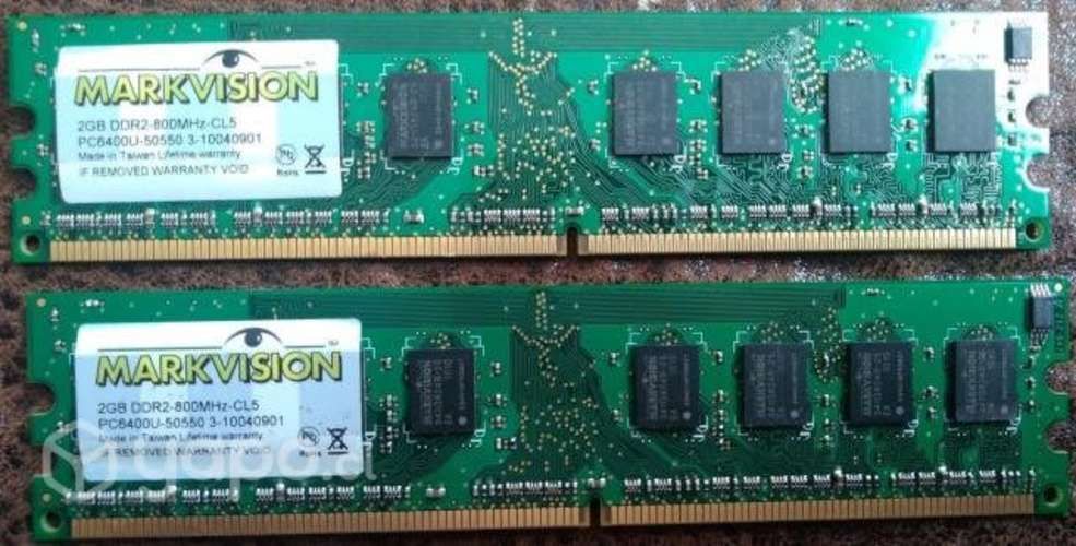 Memorias para PC y Notebook usadas