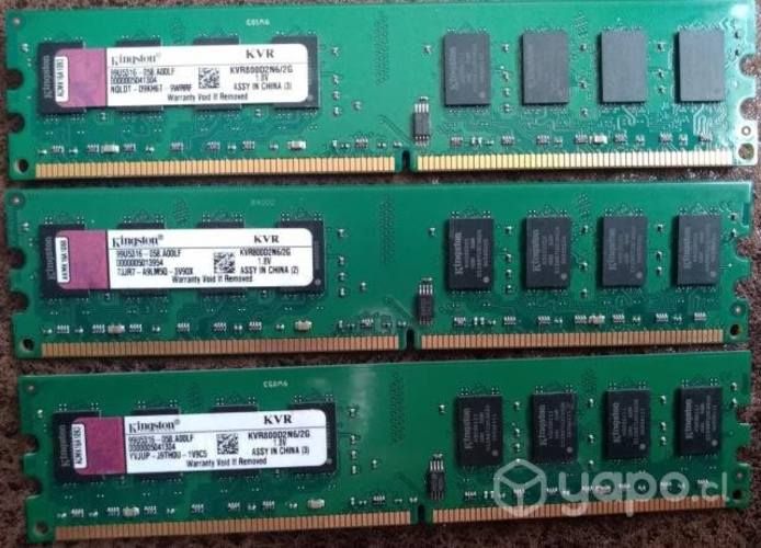 Memorias para PC y Notebook usadas