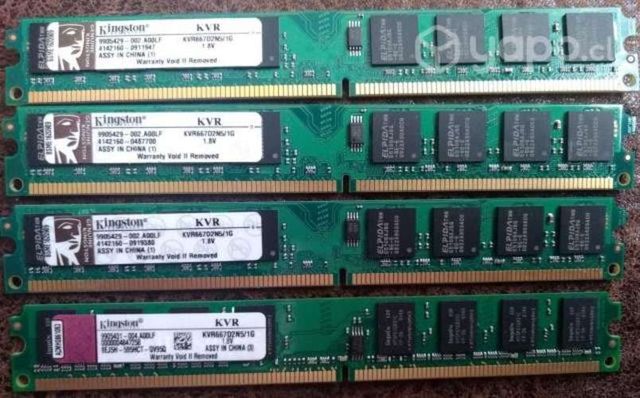 Memorias para PC y Notebook usadas