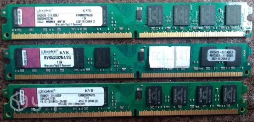 Memorias para PC y Notebook usadas