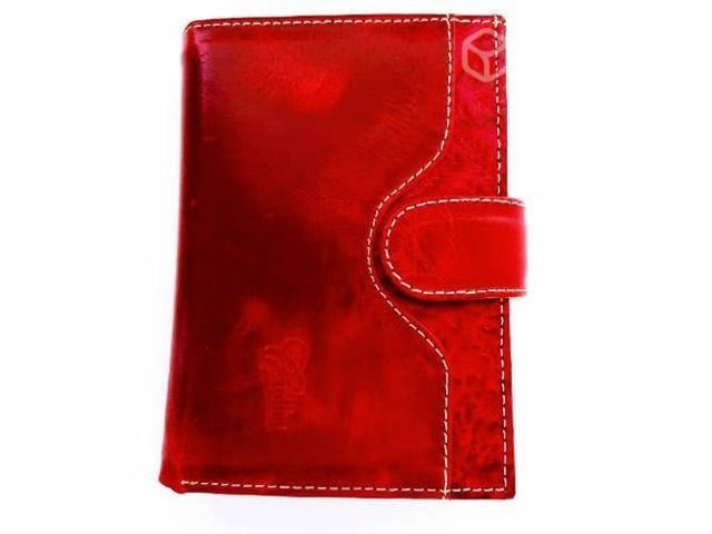Monedero de Cuero Genuino Cardim (Rojo)