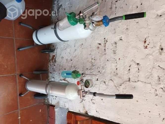 2 cilindros de oxigeno completos