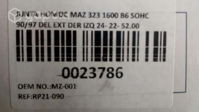 Homocinéticas Mazda 323
